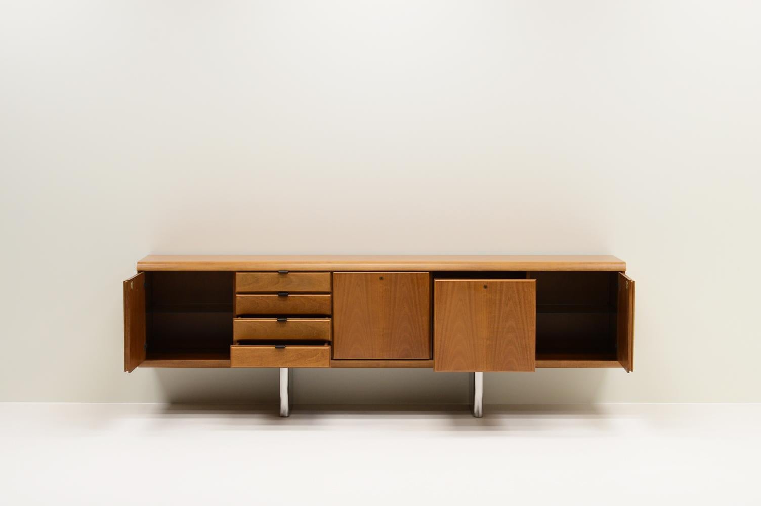 Italian Large Mahogany Sideboard by Hans Von Klier for Skipper, Italy, 1970s