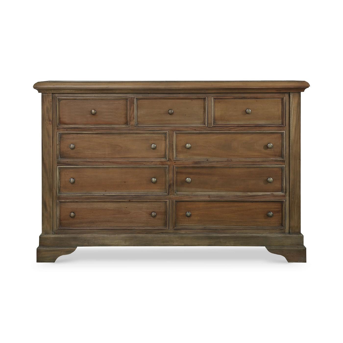 Asian Large Mahogany Solid Wood Dresser For Sale