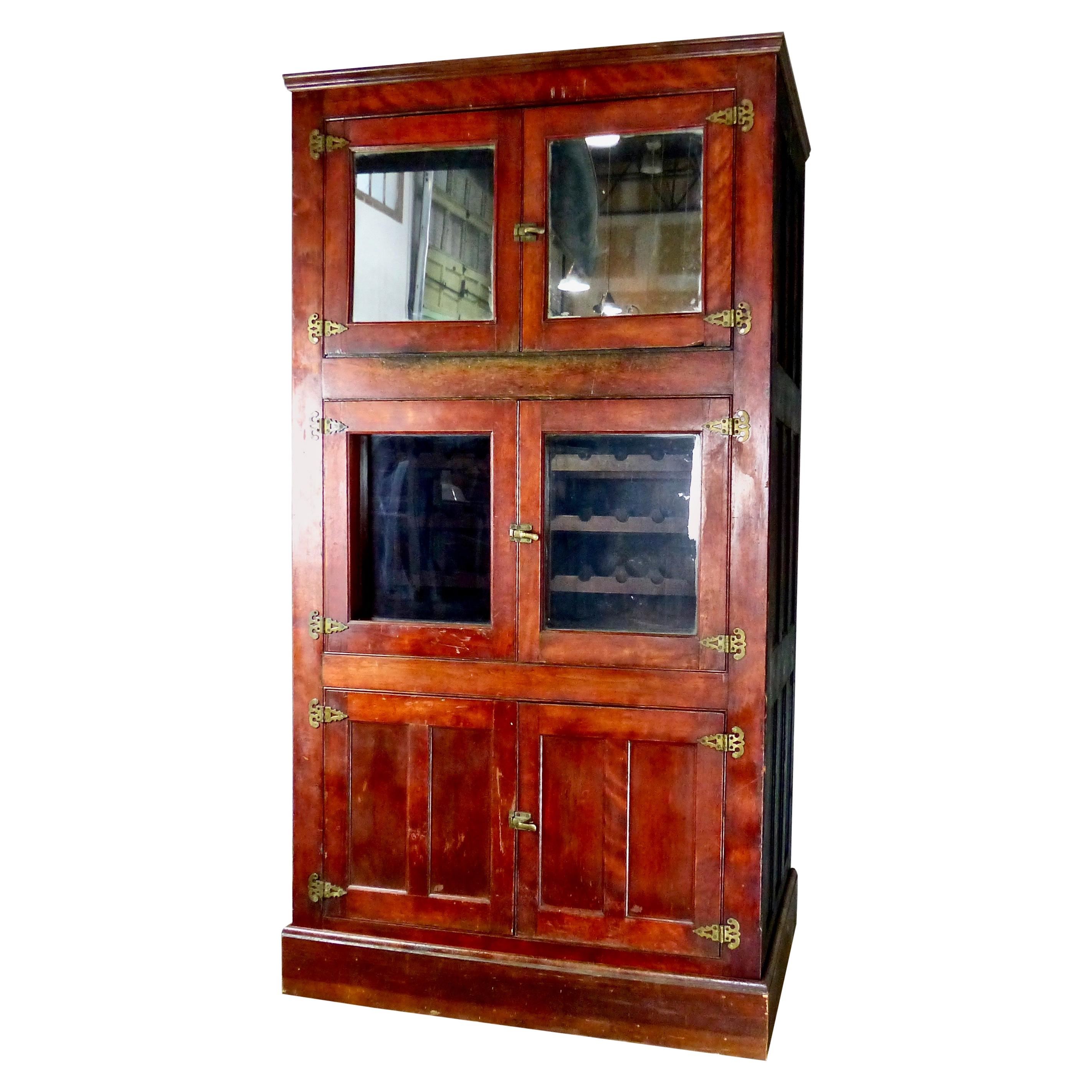 Large Mahogany Storage Cabinet, circa 1860