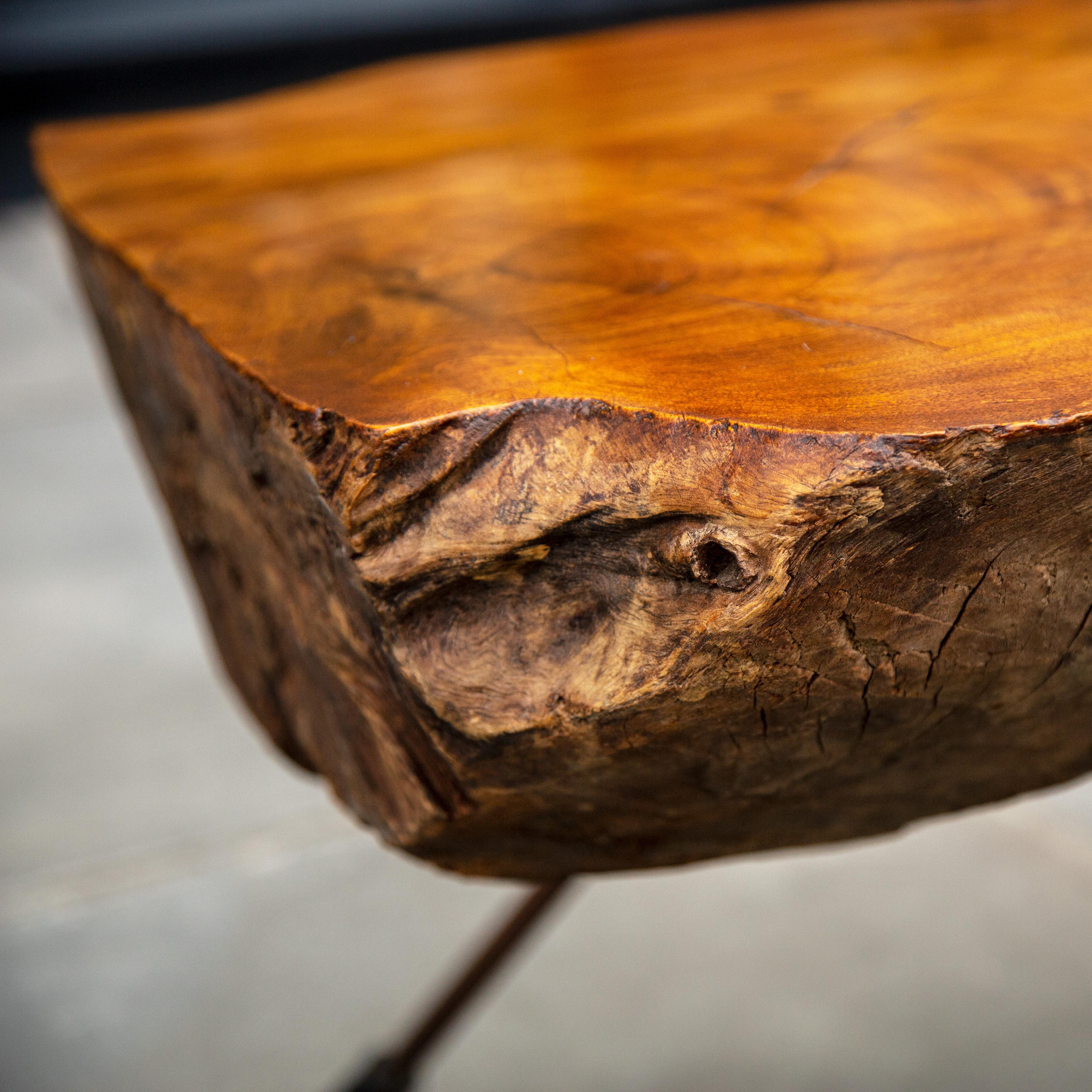 Large Mahogany Tree Trunk Table, Carl Auböck, 1940s For Sale 6