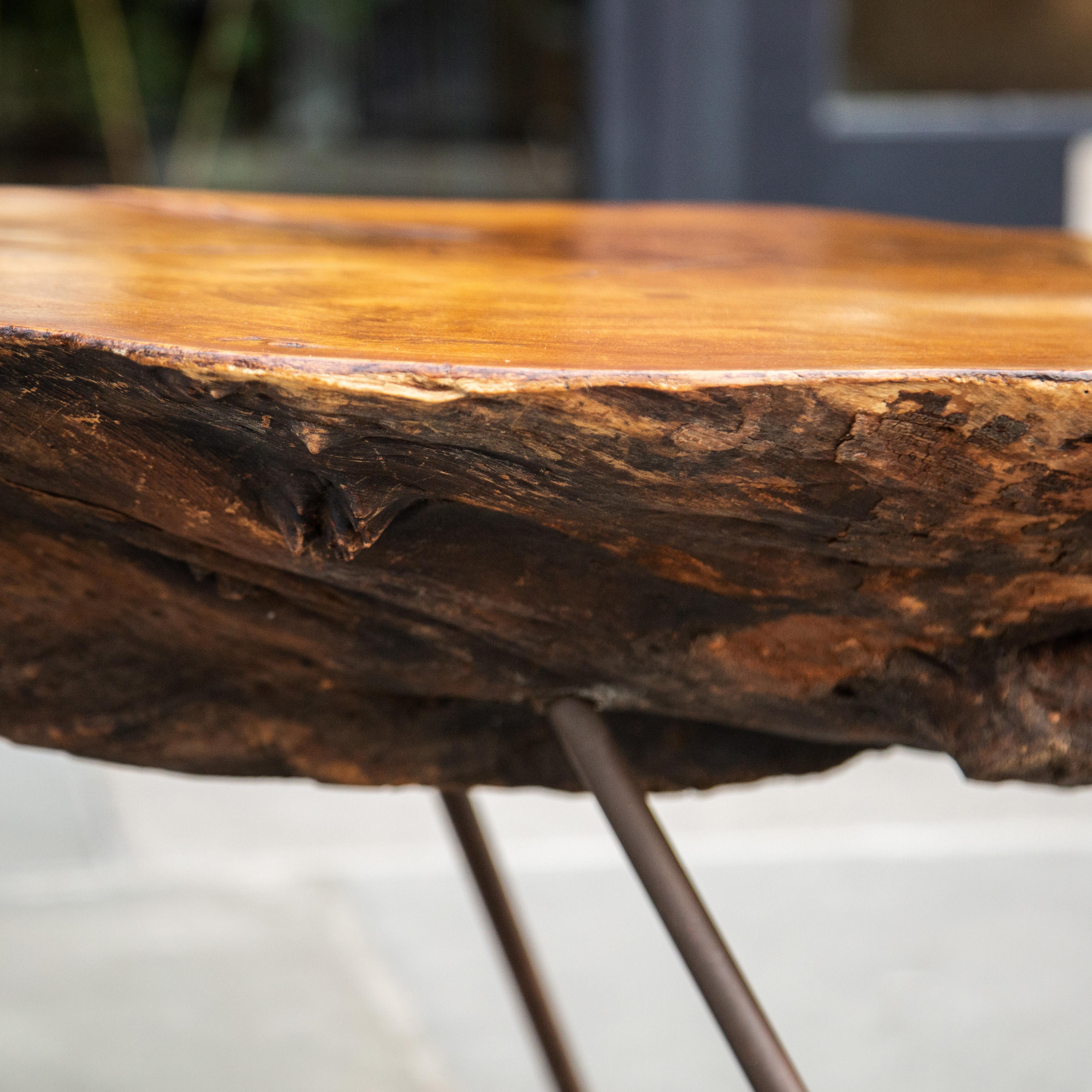 Large Mahogany Tree Trunk Table, Carl Auböck, 1940s For Sale 8
