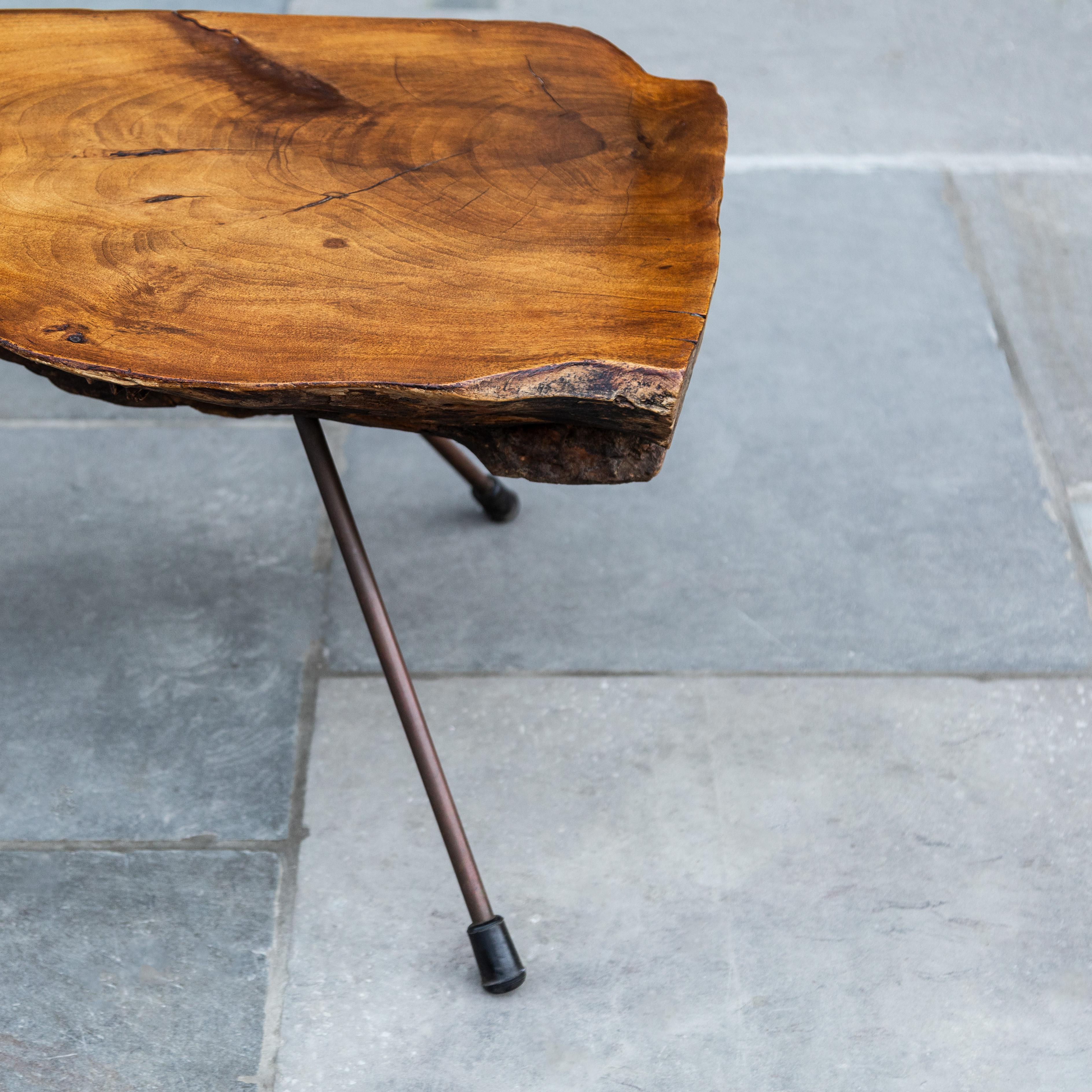 Large Mahogany Tree Trunk Table, Carl Auböck, 1940s For Sale 9