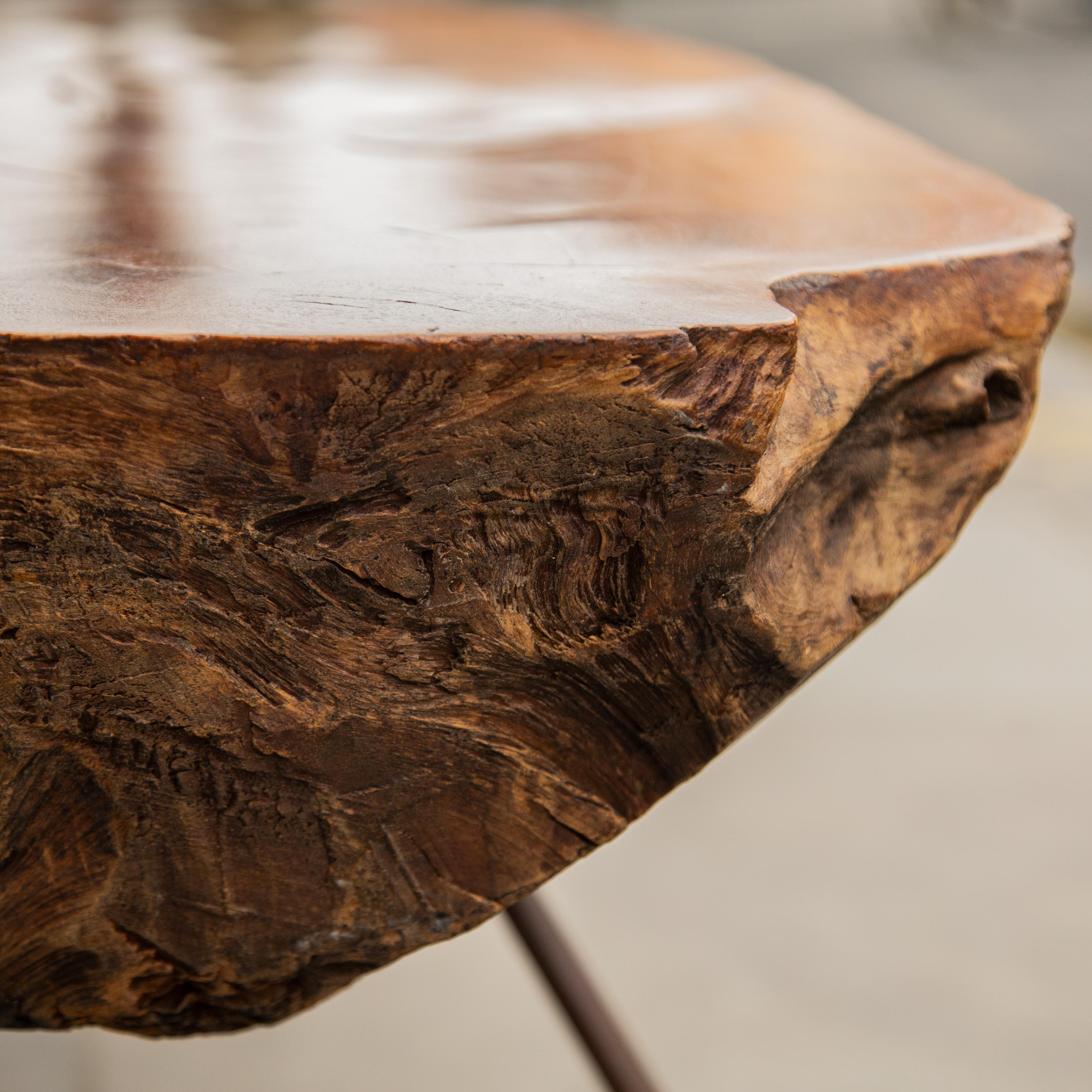Mid-20th Century Large Mahogany Tree Trunk Table, Carl Auböck, 1940s For Sale