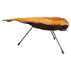 Grande table tronc d'arbre en acajou, Carl Auböck, années 1940