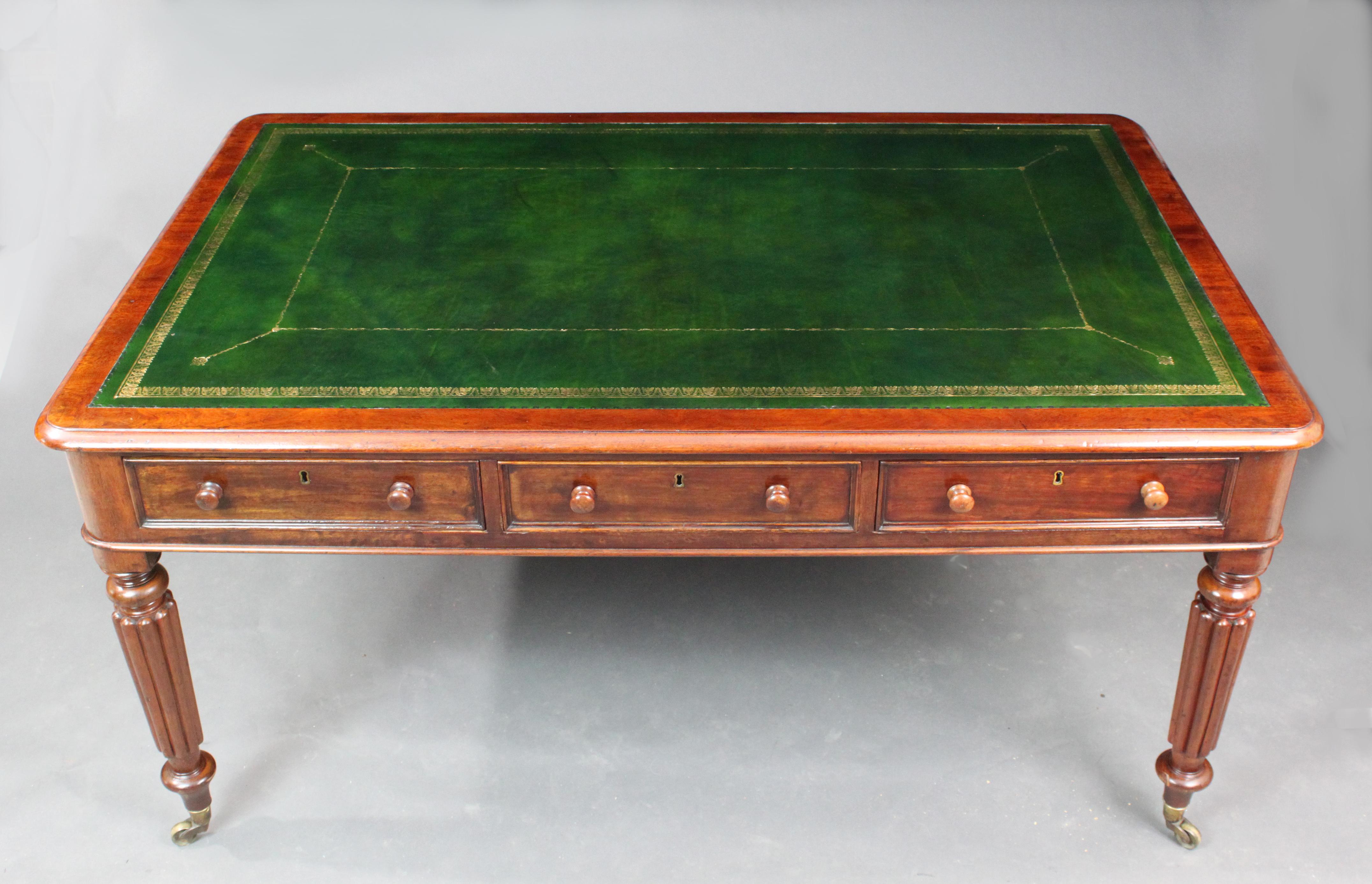 William IV Large Mahogany Writing Table