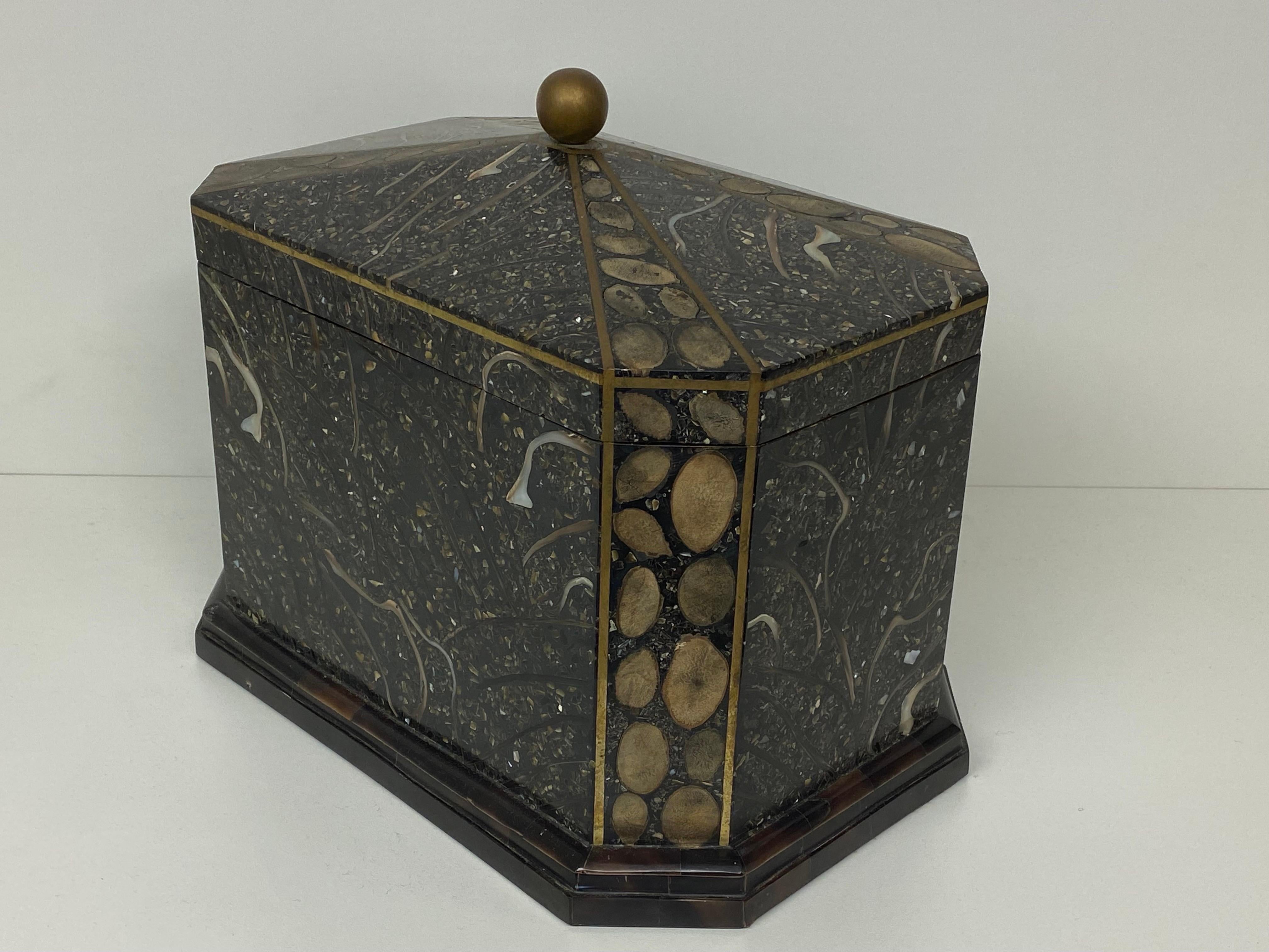 Hollywood Regency Large Mainland Smith Jewelry Box For Sale