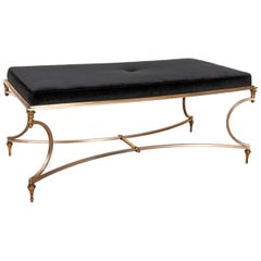 Large Maison Jansen Style Upholstered Bench