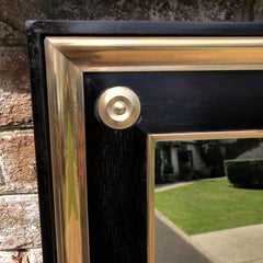 Large Maison Jansen Wood and Bronze Mirror
