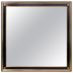 Large Maison Jansen Wood and Bronze Mirror