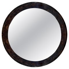 Large Maitland Smith 1980s Tessellated Shell Mirror, Tortoise Shell Finish