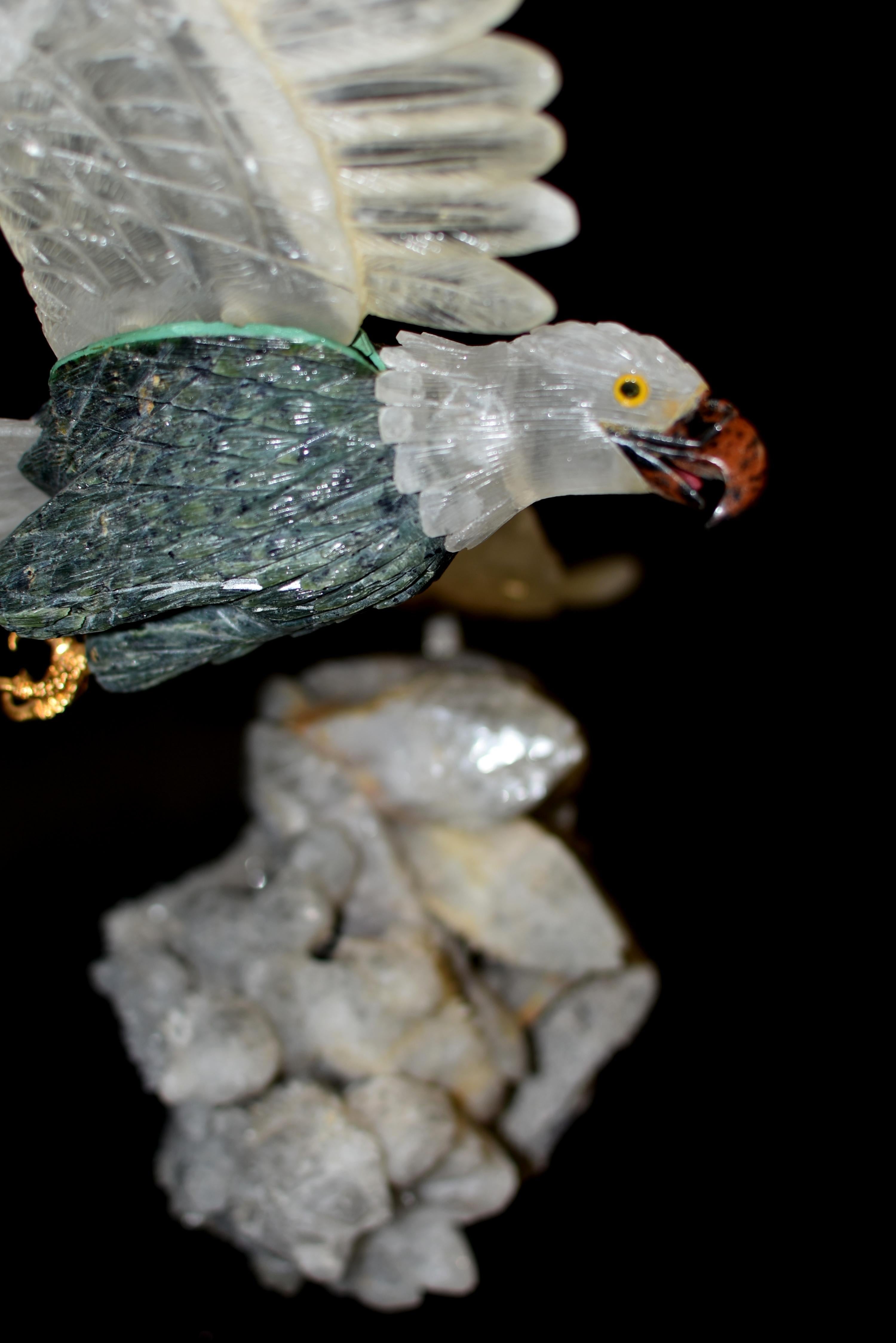 Large Majestic Rock Crystal Quartz Eagle 19