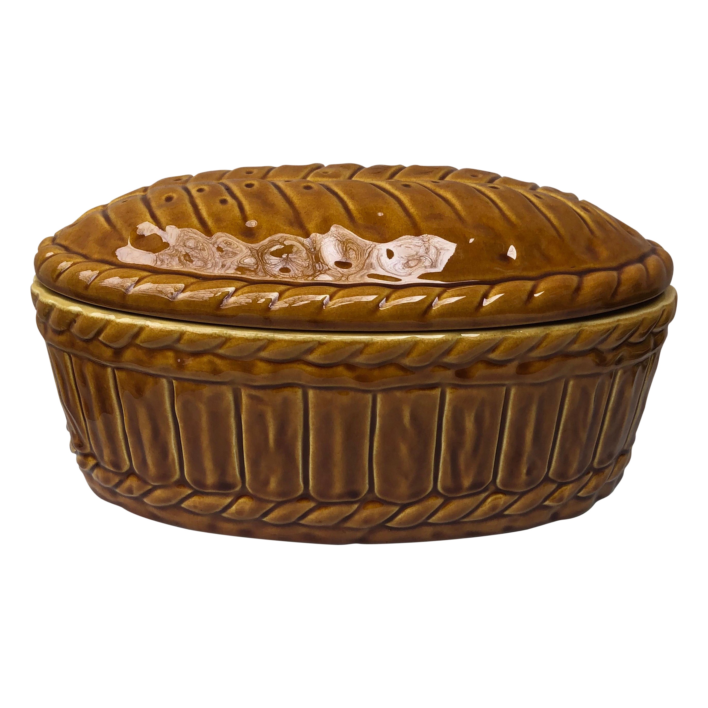Large Majolica Pate Tureen Caugant Circa 1950