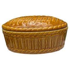 Grande zuppiera in maiolica Caugant, circa 1950