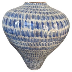 Gran jarrón de mayólica fabricado y decorado a mano Italia contemporánea