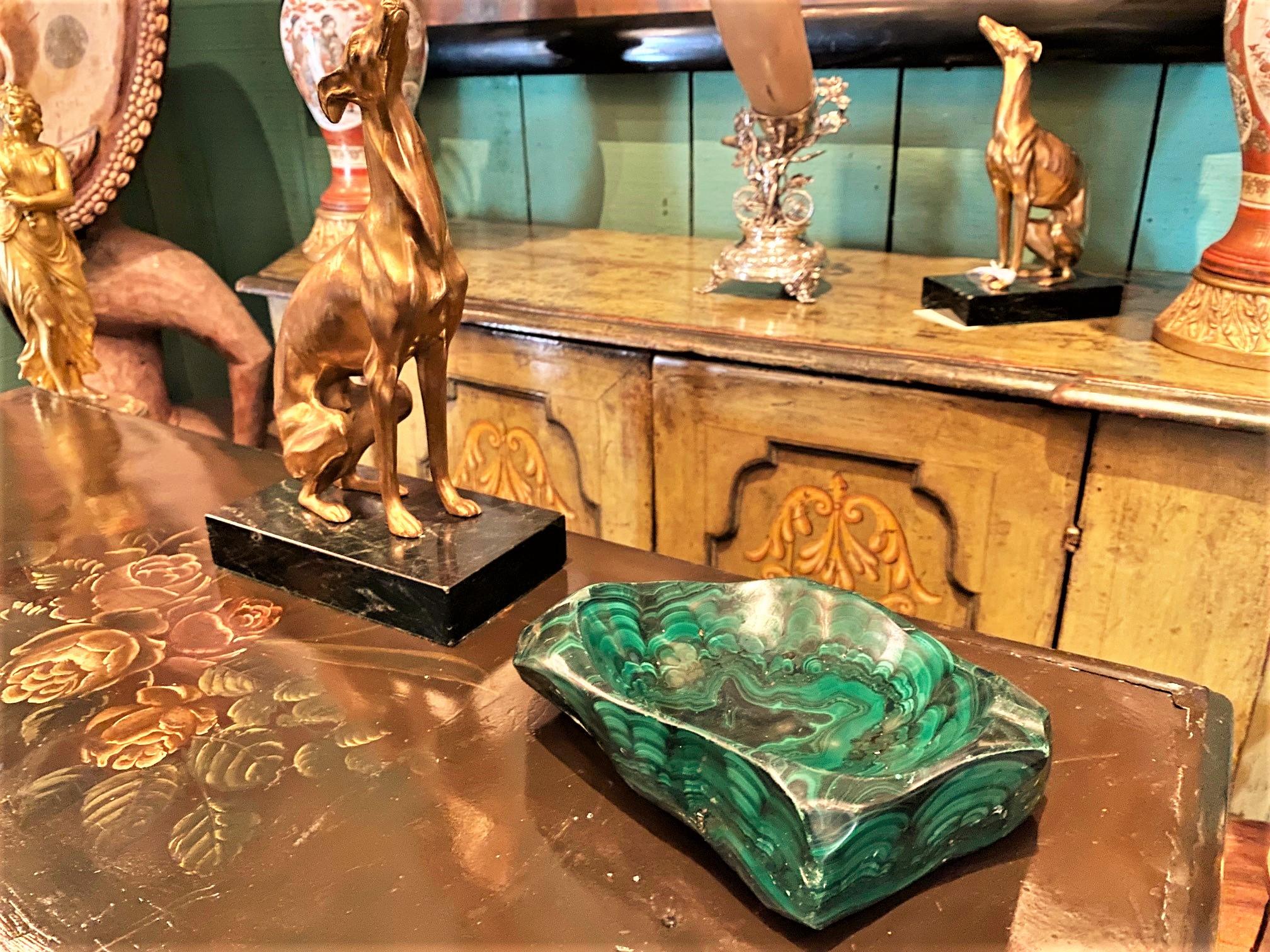 Large Malachite Ashtray Vide Poche Desk Accessory Decorative Object Gift Smoker 7