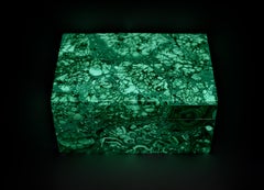 Huge Malachite Box 7" Gemstone Jewelry Box Hinged 4.5 lb