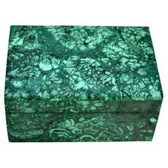 Scatola grande di malachite 7" Scatola per gioielli in pietra preziosa