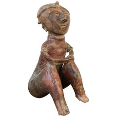Large Male Chinesco Ancient Mexico Ceramic Figure
