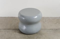 Grand tabouret de tambour Mallet en laque grise de Robert Kuo, édition limitée