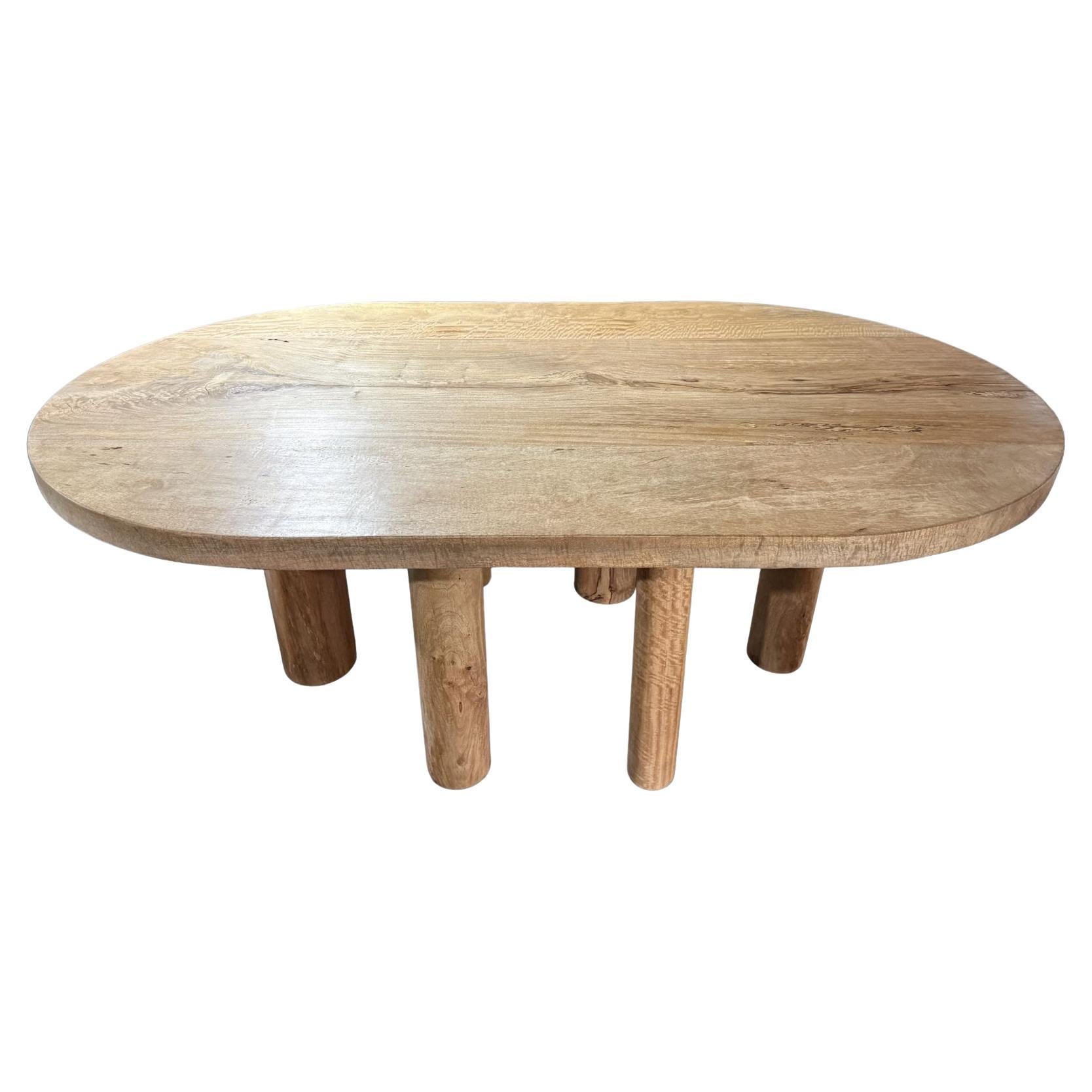Grande tavolo in legno di mango, splendida texture del legno, organico moderno in vendita