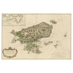 Antique Large Map of Saint-Pierre and Newfoundland