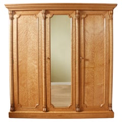 Antique Large Maple Three door compactum wardrobe