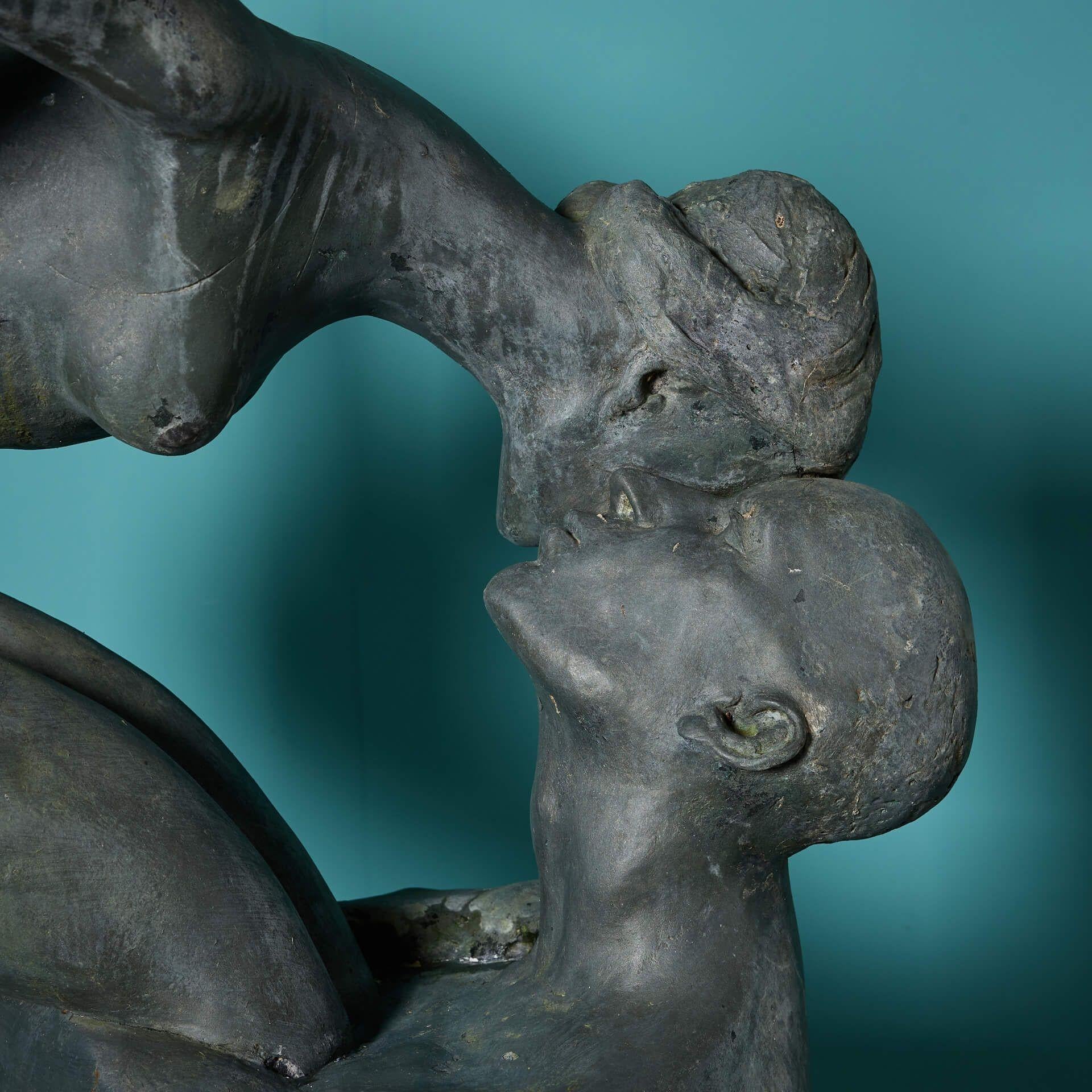 Mid-Century Modern Large Maquette Sculpture of ‘Close Affection’ by John W. Mills en vente