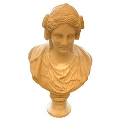 Large Marble Bust of a Classical Maiden