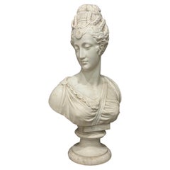 Large Marble Bust of  Diane de Poitiers, 19th century.