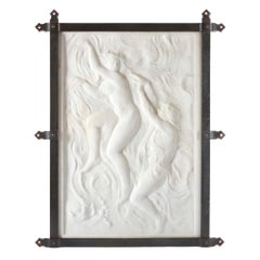 Antique Large Marble Figurative Relief Panel by Pegram