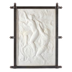 Large Marble Figurative Relief Panel by Pegram