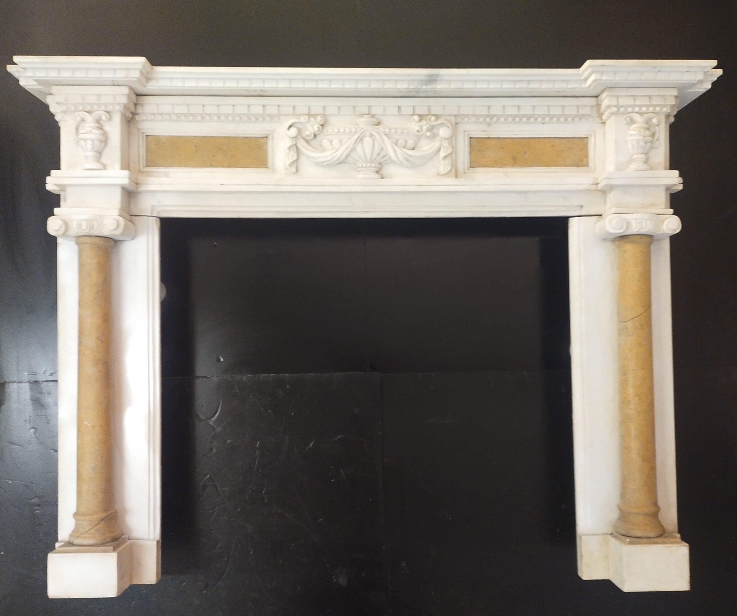 European Large marble fireplace For Sale