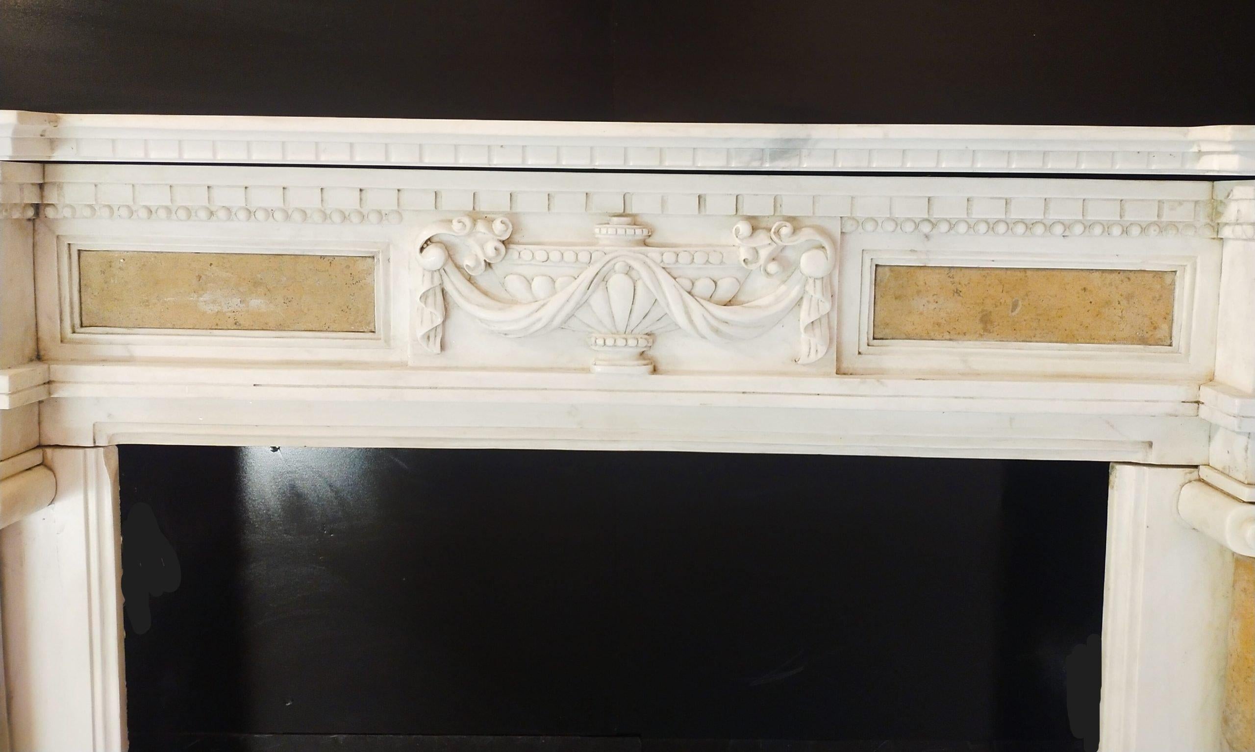 20th Century Large marble fireplace For Sale