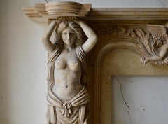 Large Marble Fireplace Mantle