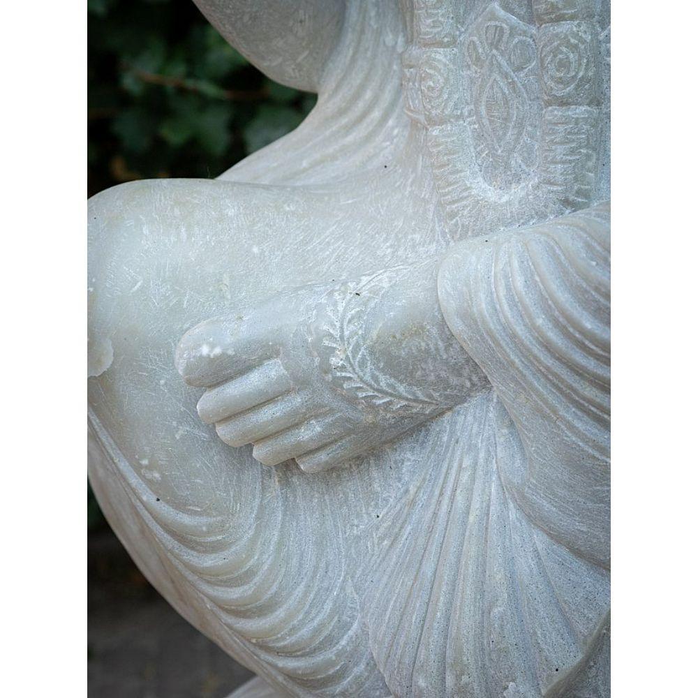 Large Marble Lakshmi Statue from India For Sale 8
