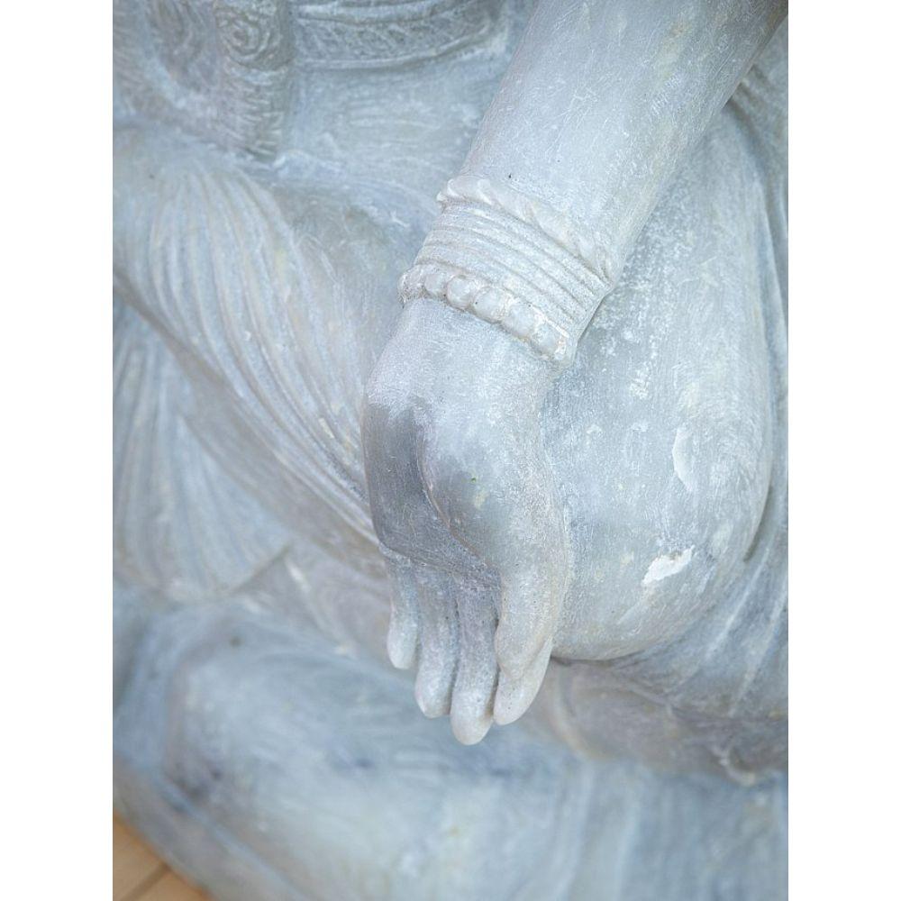 Large Marble Lakshmi Statue from India For Sale 12