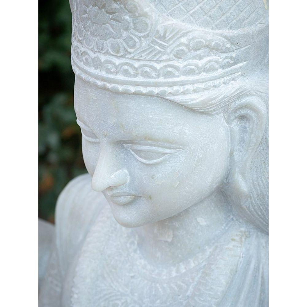 Large Marble Lakshmi Statue from India For Sale 13