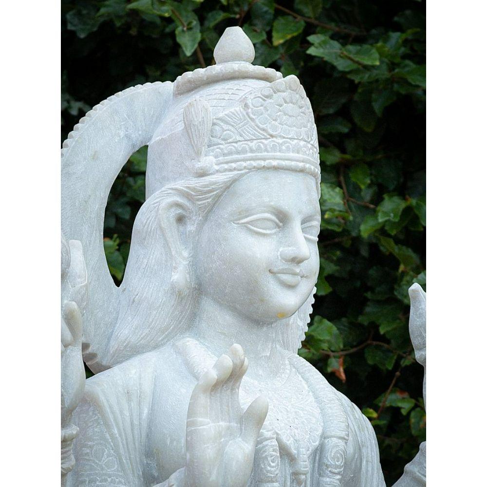 Large Marble Lakshmi Statue from India For Sale 14