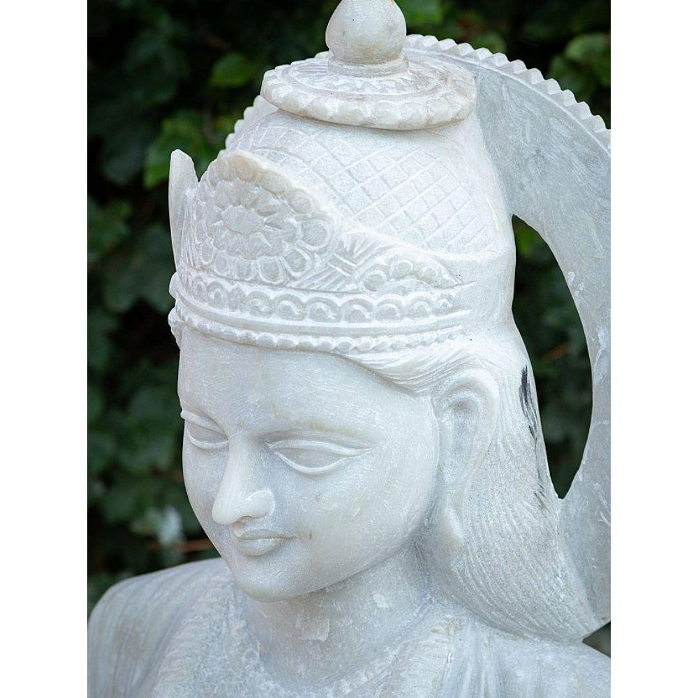 Large Marble Lakshmi Statue from India For Sale 2