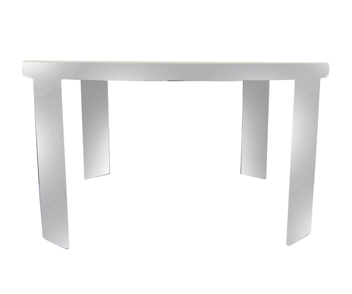 American Large Marble Mid-Century Modern Round Dining or Center Table by Leon Rosen