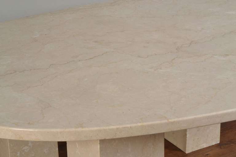 British Large Marble Oval Dining Table