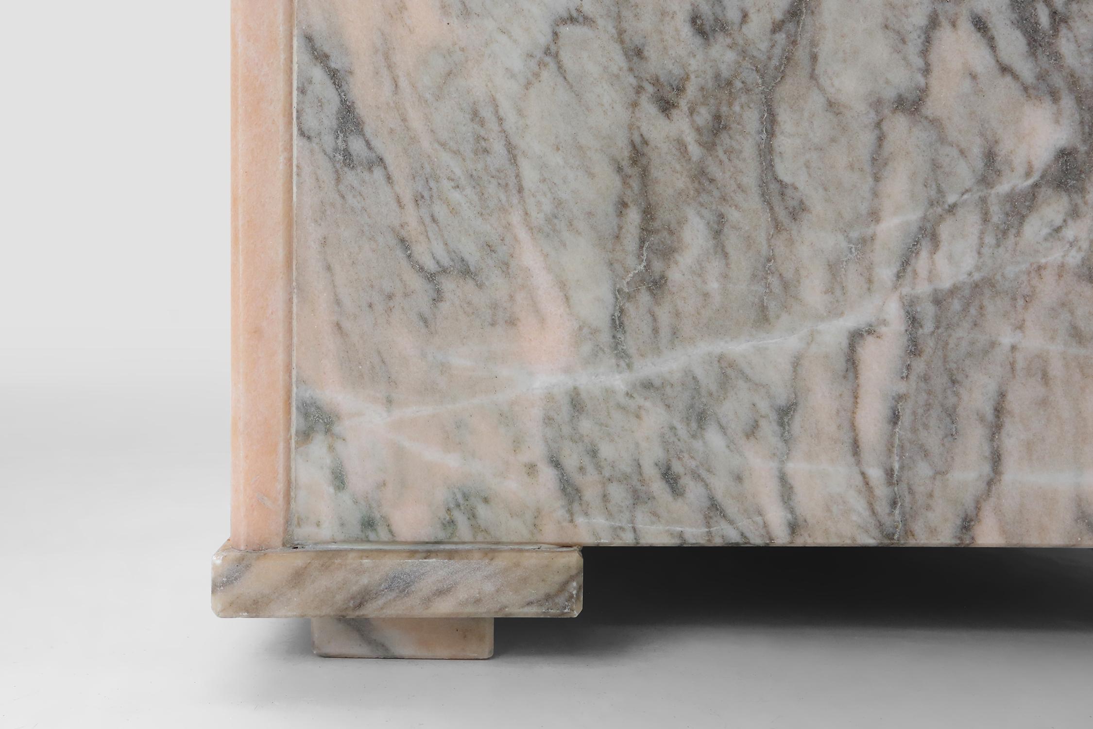 Large marble planter in pink marble, Belgium ca. 1980 For Sale 3