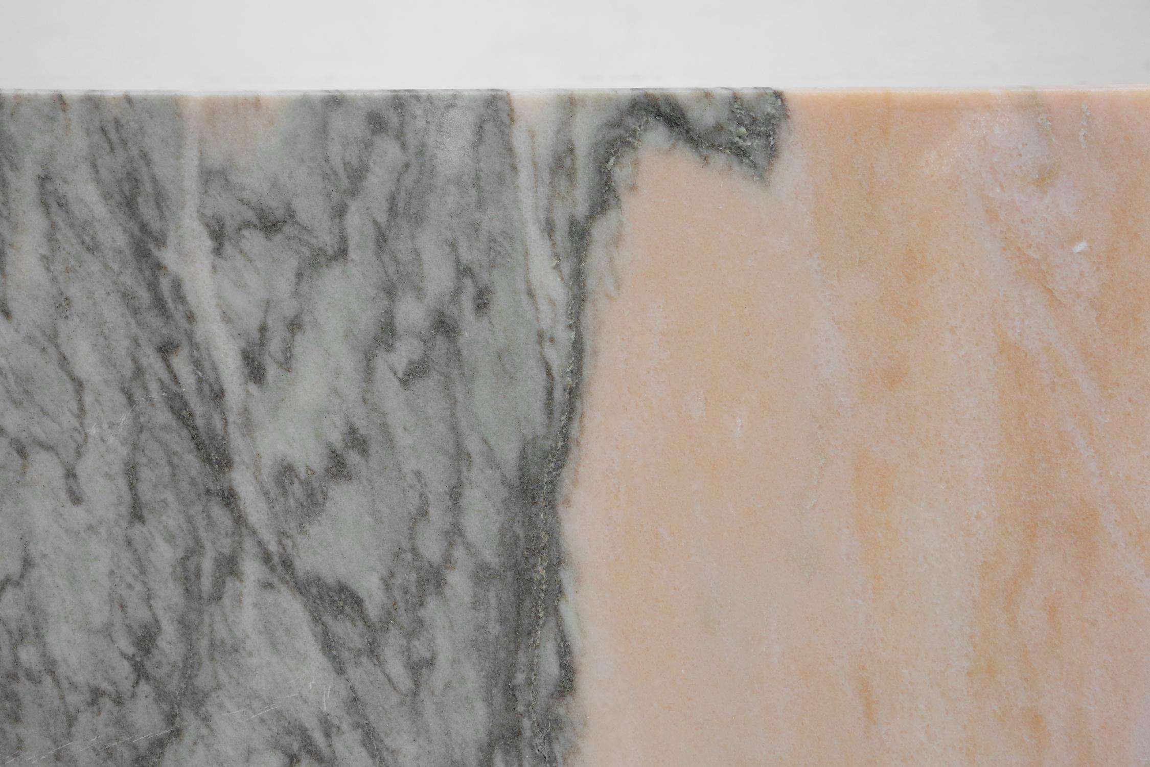 Large marble planter in pink marble, Belgium ca. 1980 For Sale 1