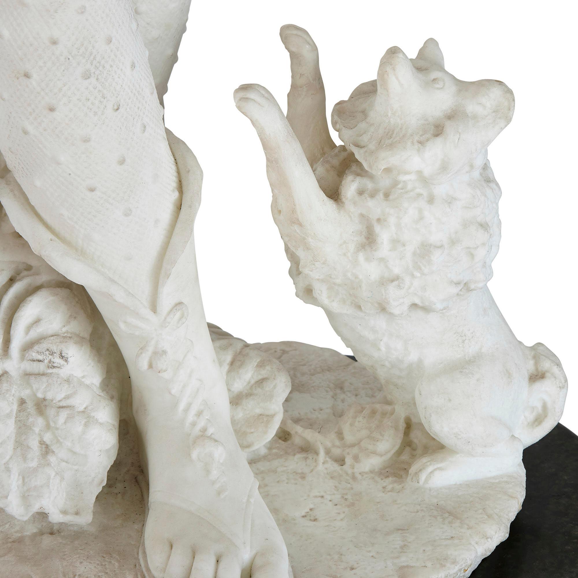 Grande sculpture en marbre d'une maîtresse de cirque d'Antonio Natali Bon état - En vente à London, GB