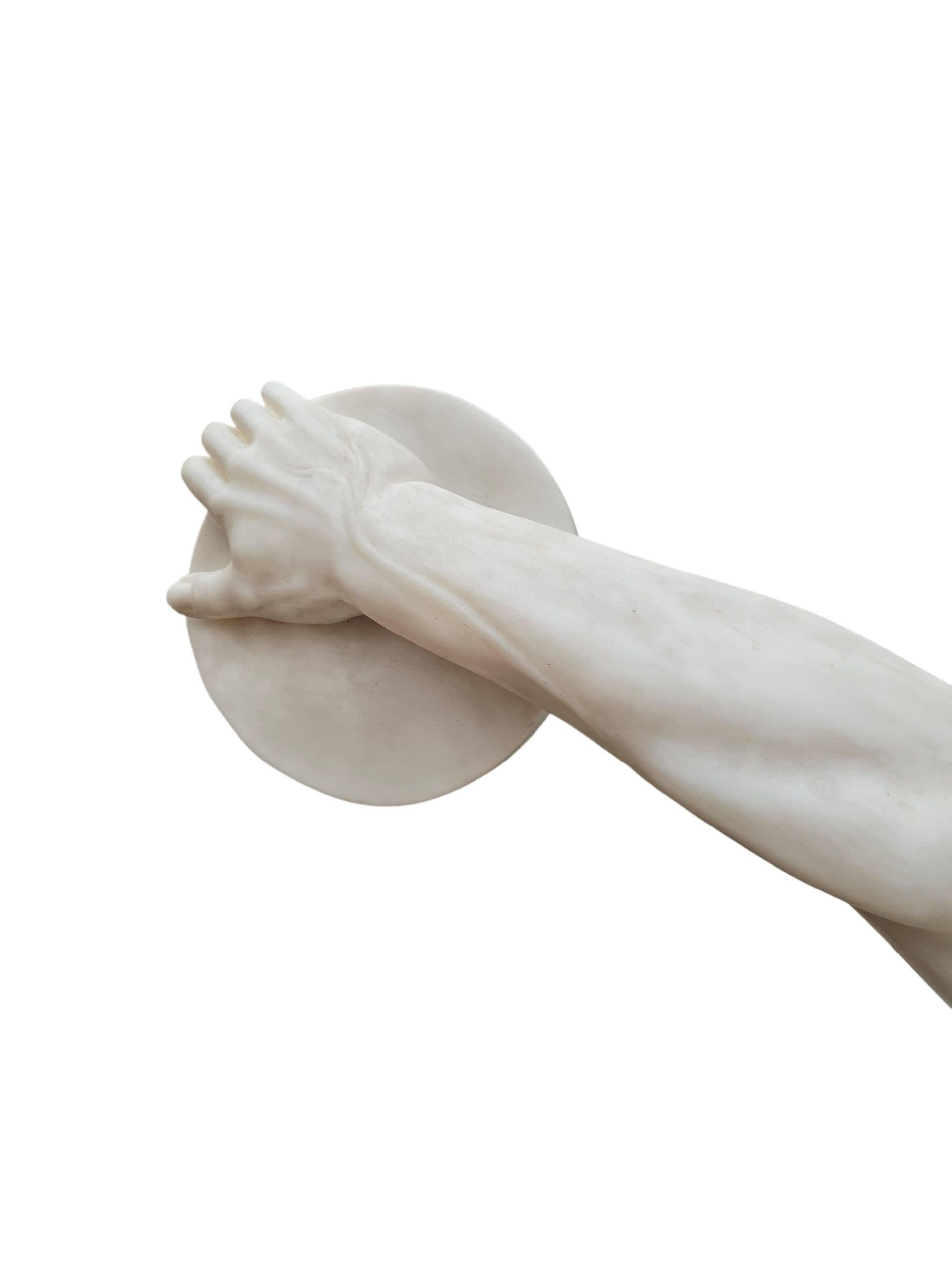 Gran escultura de mármol del Discóbolo, Italia, años 70 en venta 1