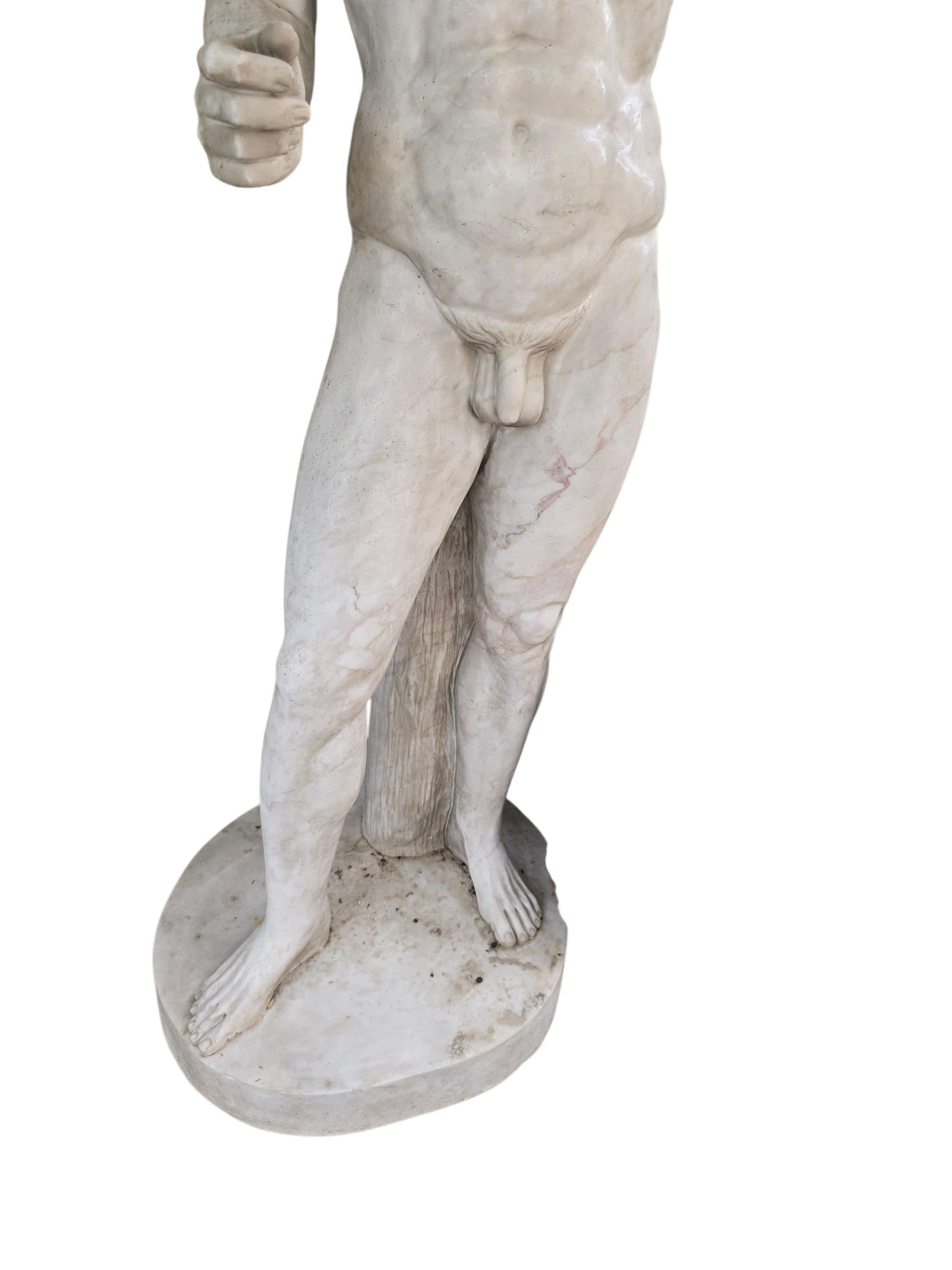 Große Marmorskulptur des Discobolus, Italien, 1970er Jahre im Angebot 2