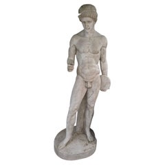 Grande scultura in marmo del Discobolo, Italia, anni '70