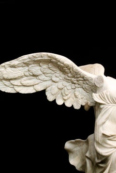 Large marble sculpture of the goddess Nike, H. 120 cm