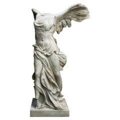 Large marble sculpture of the goddess Nike, H. 120 cm