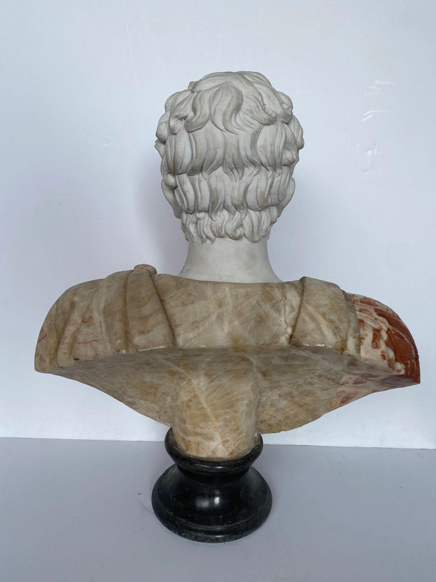 Italian Large Marble Specimen of an Emperor For Sale